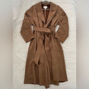 H&M Faux Suede Trench Coat